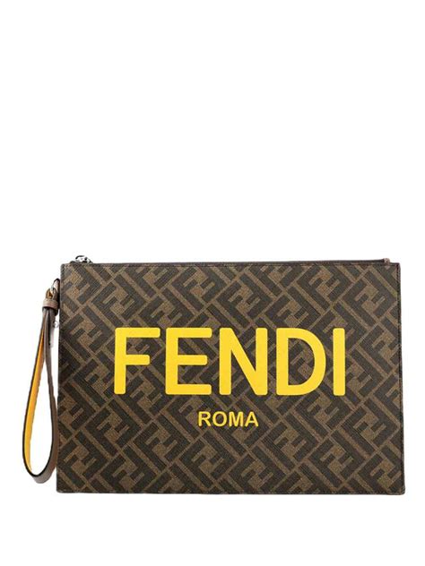 fendi leather clutch|fendi clutch price.